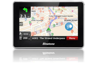 Binatone A435 4.3 Inch Sat Nav UK and ROI Lifetime Maps